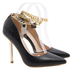 Chain lock drill high heels